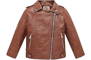 Boys Girls Faux Leather Motorcycle Jacket: The Epitome of Style and Durability