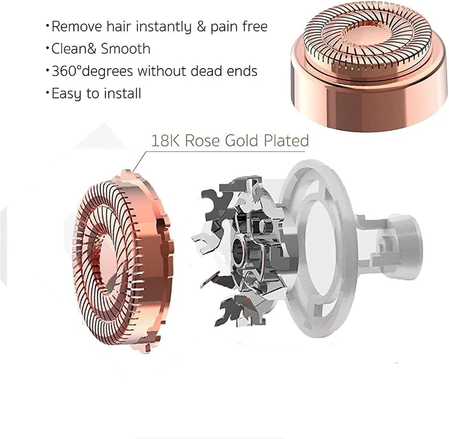 交換用ブレードヘッド、FlawlessFacialと互換性あり、古いFinishing Touch脱毛器に適合する脱毛器交換用ブレー