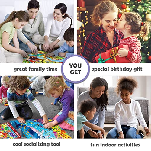 image for Kids Toys Puzzles for 4 5 6 Year Old – 3 x 100 Pieces Jigsaw Puzzles