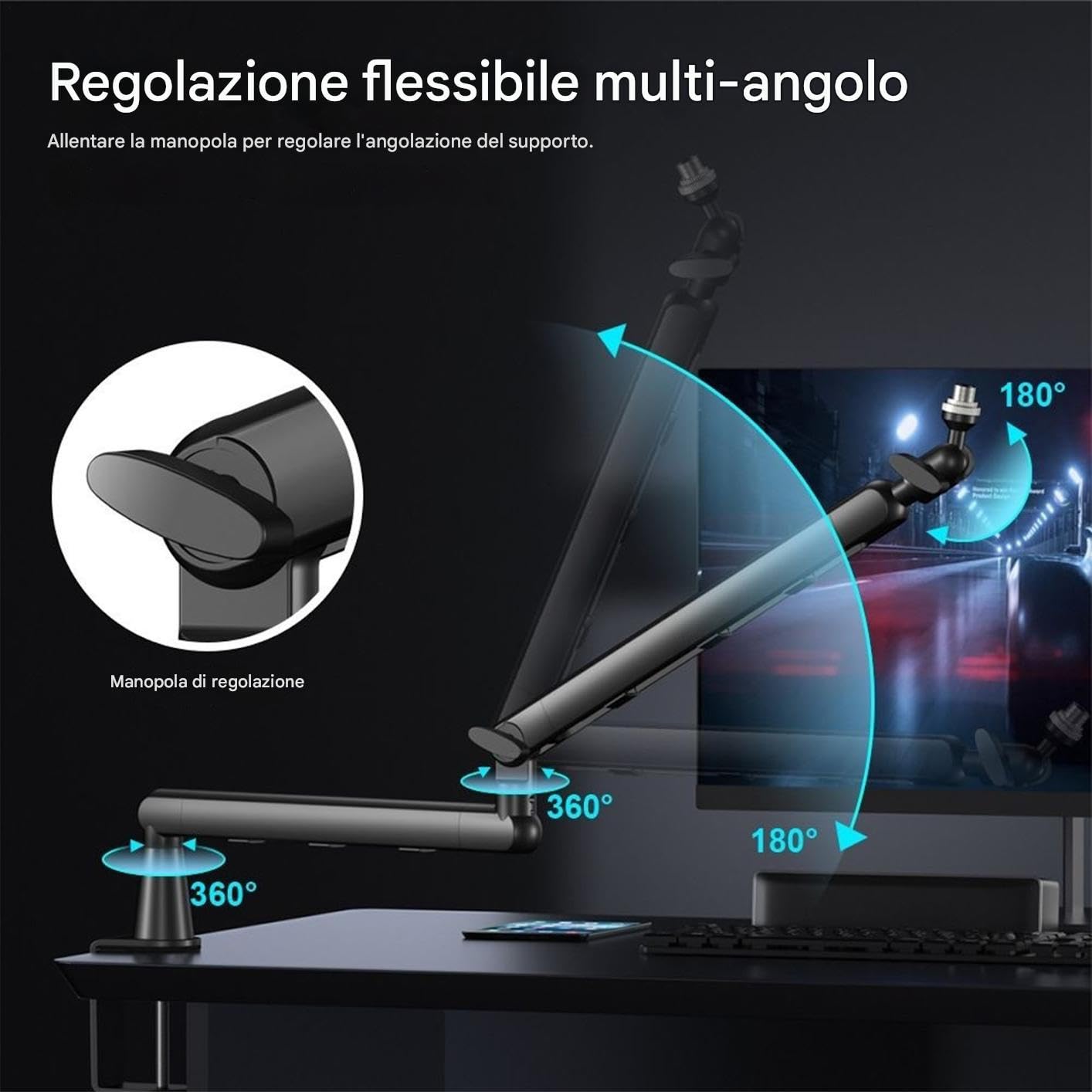 Brazo De Micrófono Para Escritorio Soporte de Pinza Amortiguador de | Soporte de Micrófono con Brazo Articulado Para Música, Canto, Estudio, Escritorio, Contenido, Computadora Y