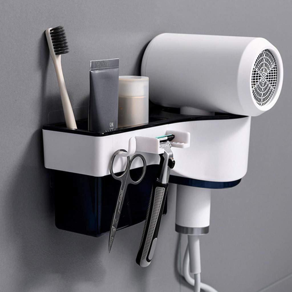 Secador de Pelo Creativo Estante-Soporte para secador de Pelo Organizador de Herramientas para el Cuidado del Cabello Suministros de baño Accesorios Bandeja Soporte Almacenamiento