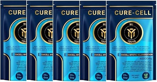 NUYOUNG CURE-CELL 40000MG Nutraceutical Supplement Formulated in Singapore 20 Sachet x 2000mg IMPORTED (Pack of 5)