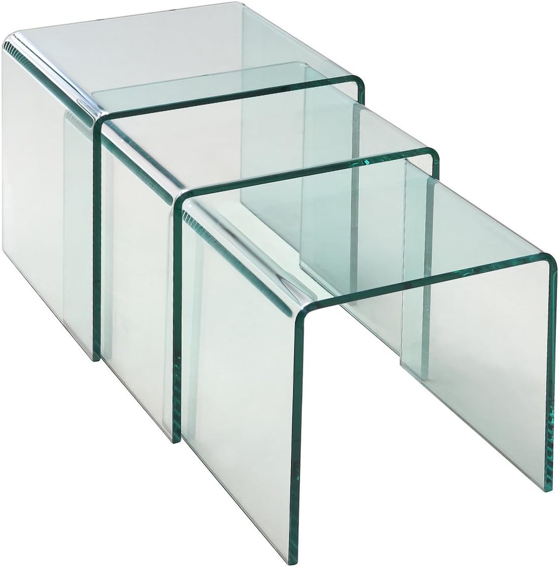 Tangkula 3 pcs End Table Set Stacking Nesting Coffee Tables