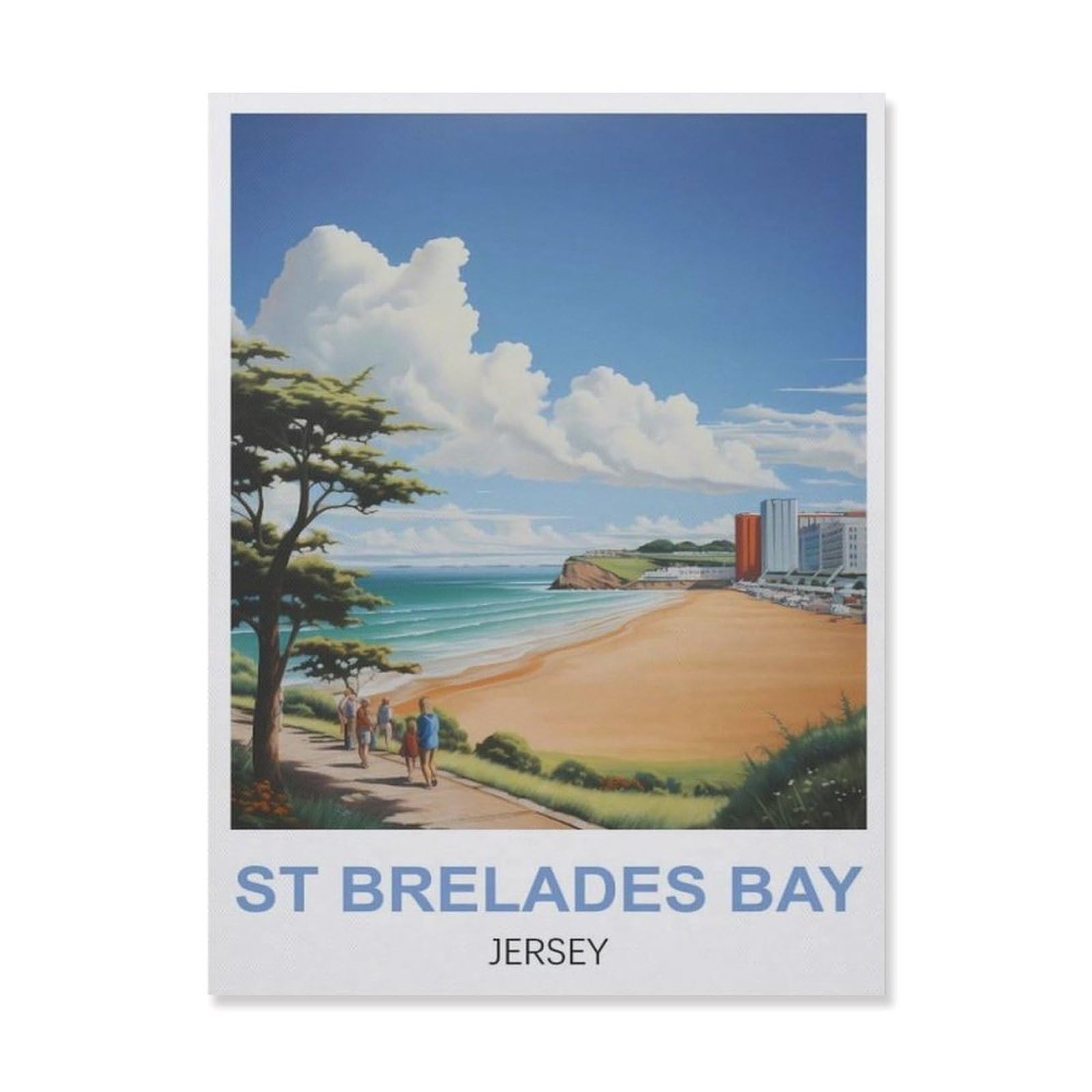 Plaque en étain St Brelade's Bay Jersey déco murale rétro pour bar et café