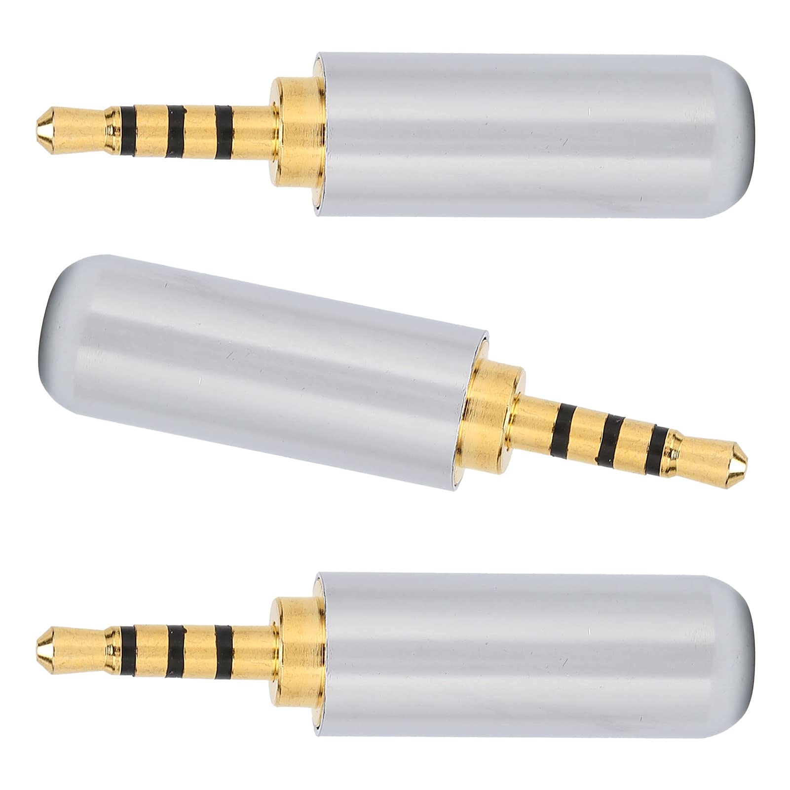80 connettori stereo per cuffie da 2,5 mm, per prodotti digitali, design portatile e sottile, compatibili con lettori MP3 e smartphone, in metallo, facili da trasportare
