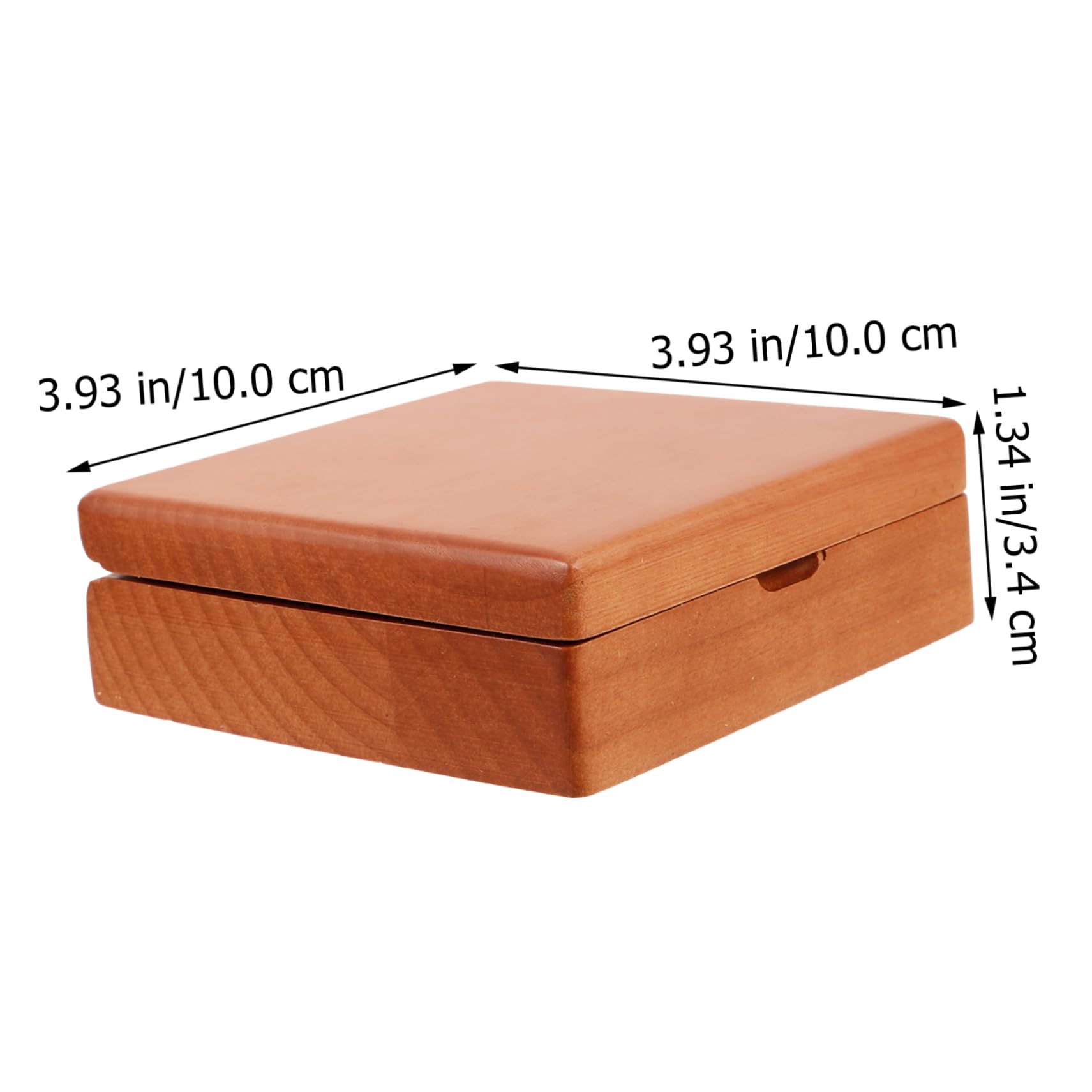 Operitacx Tragbarer Stempelkissenbehälter mit Vintage Design Elegante Aufbewahrungsbox für Stempelkissen und Tusche Praktische Größe 10 X 10 X 3,6cm