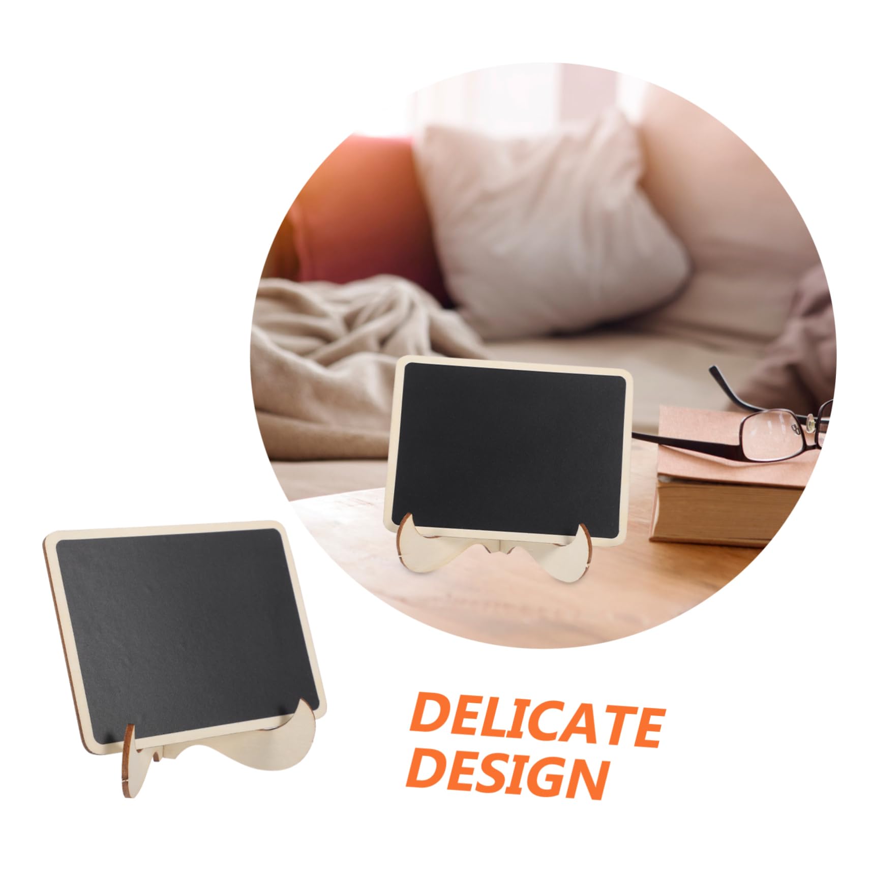 HOMSFOU 4 Set Mini Lavagne Piccole per Decorazioni Completo con Lavagnette Pellicole e per Matrimoni e Uffici Cancellabili e Facili