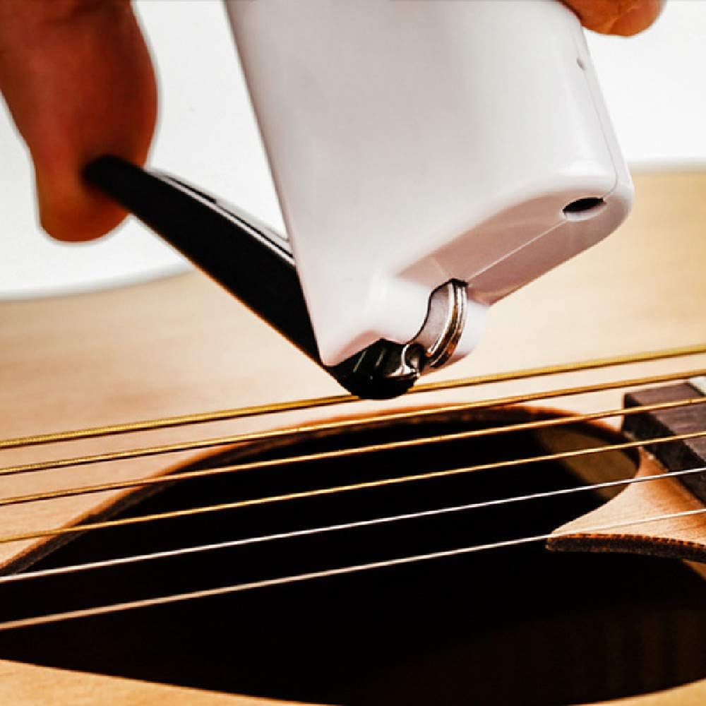 Guitar String Winder Electric Restringing Tool 3-in-1 Multifunctional Strings Cutter Bridge Pin Remover with USB Charge Cable for Banjo Guitar Bass Mandolin Ukelele (White) : Musical Instruments