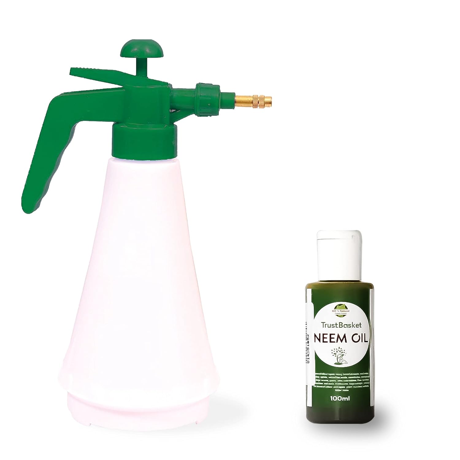 TrustBasket Neem oil for plants and pressure sprayer ? Garden tools