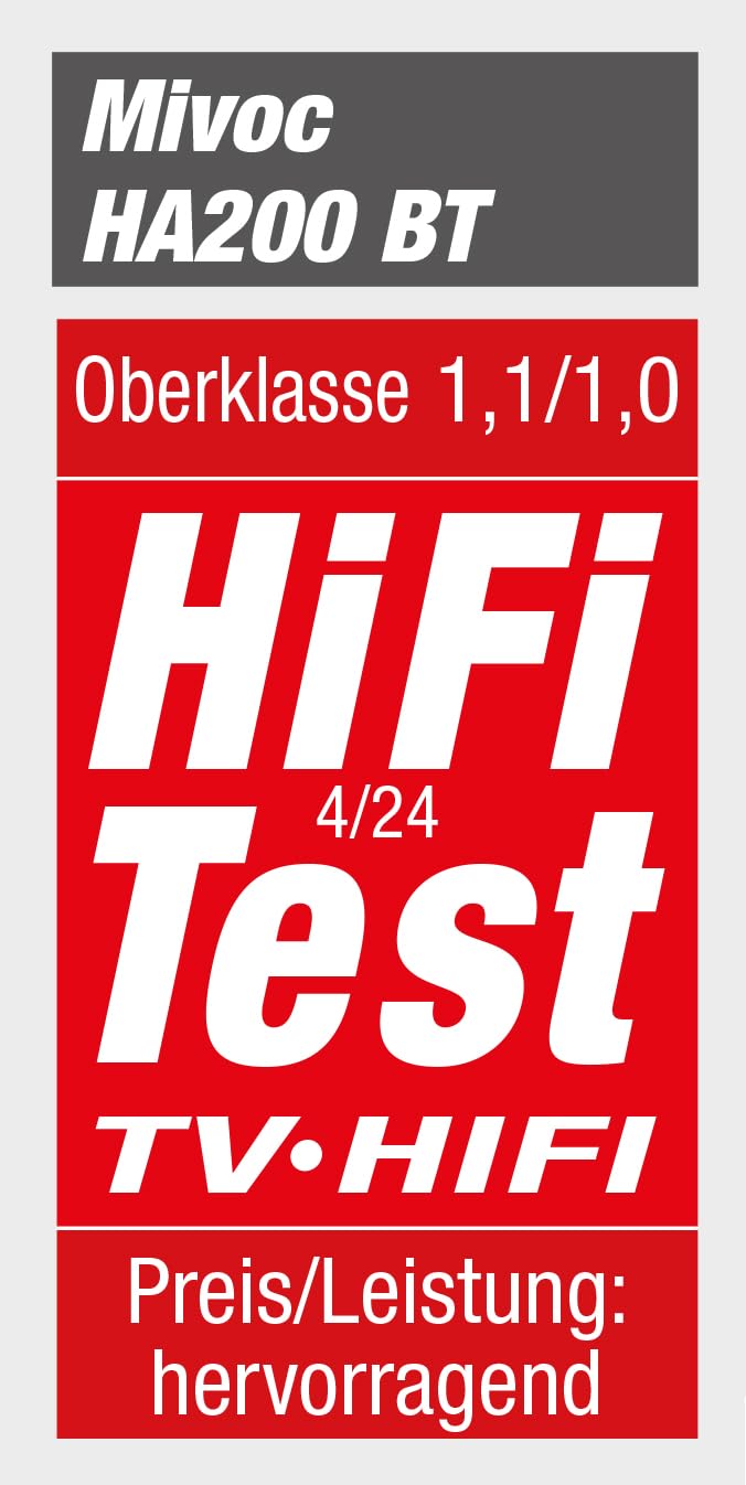 HA200 BT HiFi Verstärker, Stereo Verstärker, 2x100W, Bluetooth, optischer Eingang, Subwoofer Ausgang