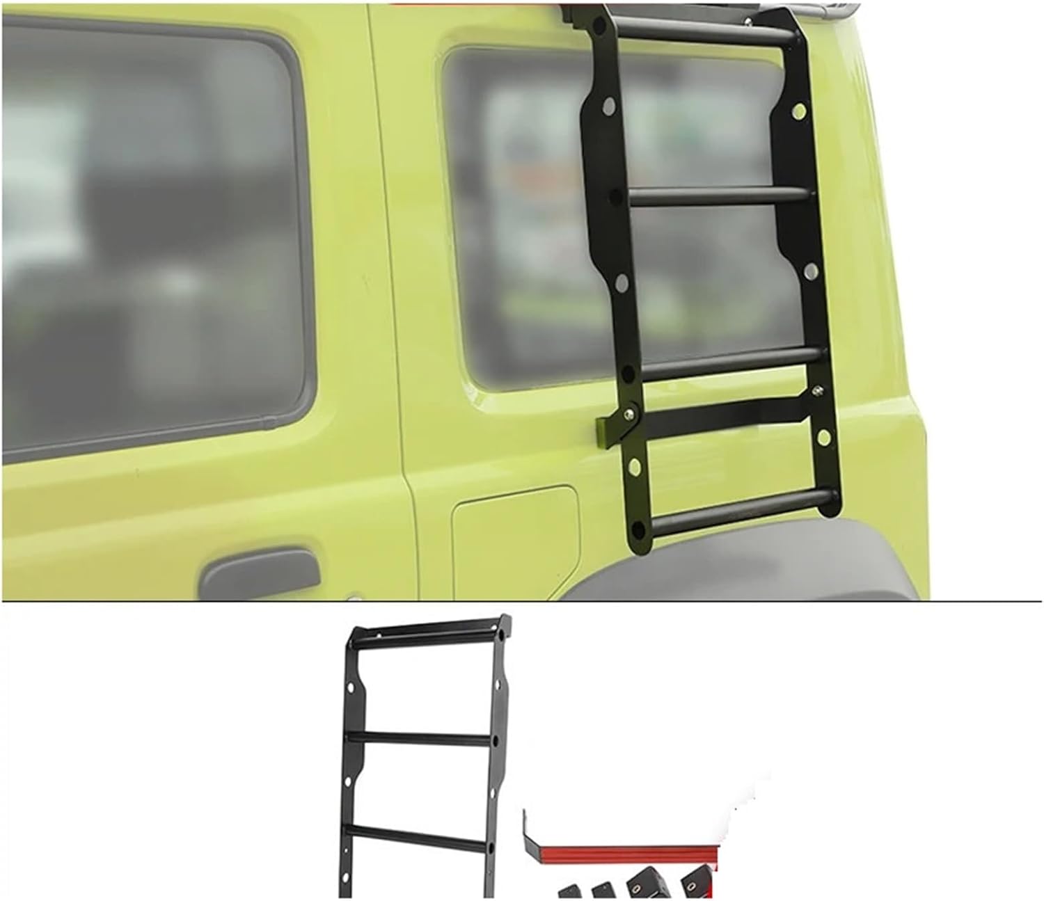 Car Rear Window Ladder Armor Extension Climbing Ladder Protective Frame Compatible with Suzuki Jimny 2019 Up