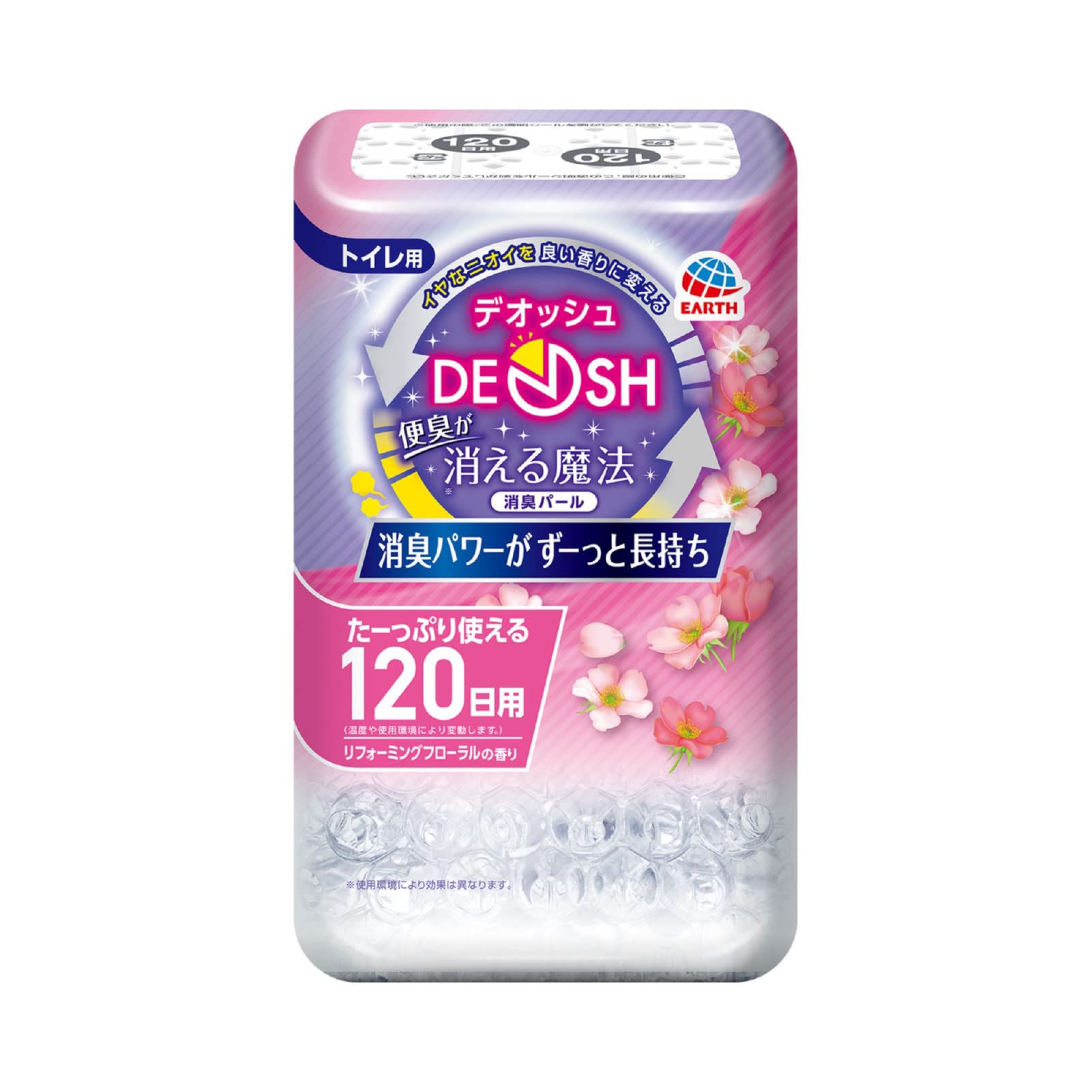 DEOSH デオッシュ トイレの消臭・芳香パール [リフォーミングフローラルの香り] いやなニオイを良い香りに変える (アース製薬)