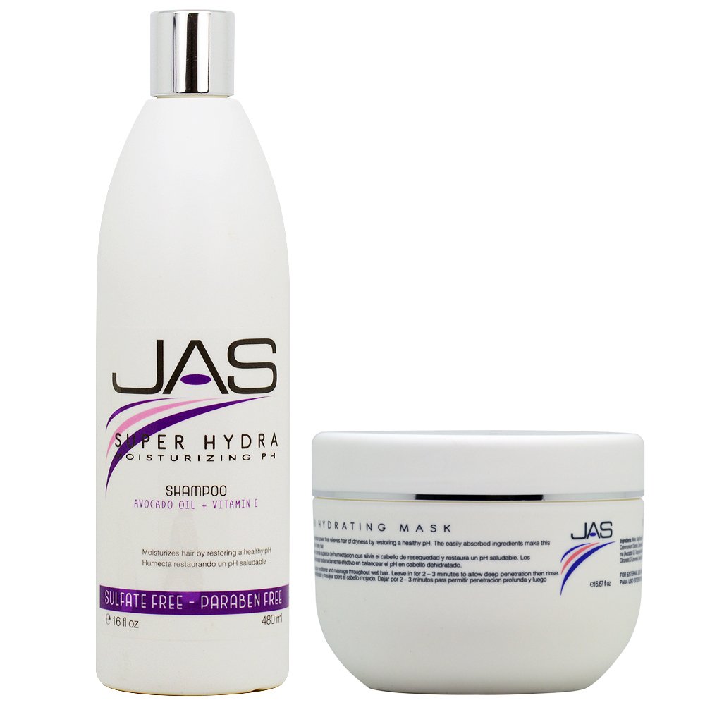 JAS Super Hydra Moisturizing Ph Shampoo + Mask 16oz