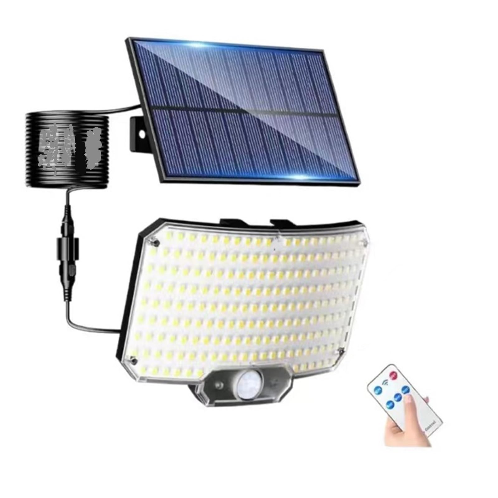 Luce solare da esterno super luminosa con sensore di movimento, lampada da parete da giardino a LED ad alta potenza, IP65 impermeabile, 3 modalità di funzionamento