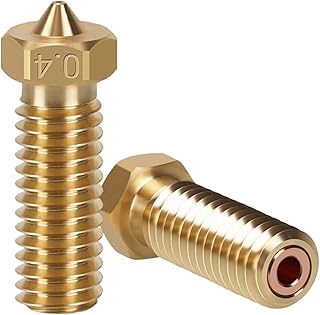 OPRIX 1/2pcs Clone CHT Volcano Nozzle Large High Flow Brass Nozzles Three-eyes Copper Inside 3D Printer Head 0.4/0.6/0.8/1.0/1.2/1.5mm (Color : 2PC, Size : 1.2mm)
