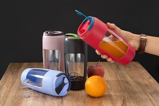 Shake N Juice Bottle for Protein Shake, Gym Bottles for Men & Women, Protein Shaker Bottle for Gym, With Mixer Ball (700ml) (Multicolors)