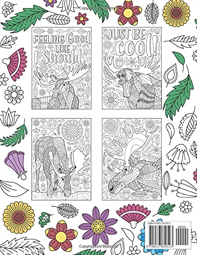 Moose Coloring Book: A Cute Adult Coloring Books for Moose Lovers, Moose Patterns Mandala and Relaxing image 3
