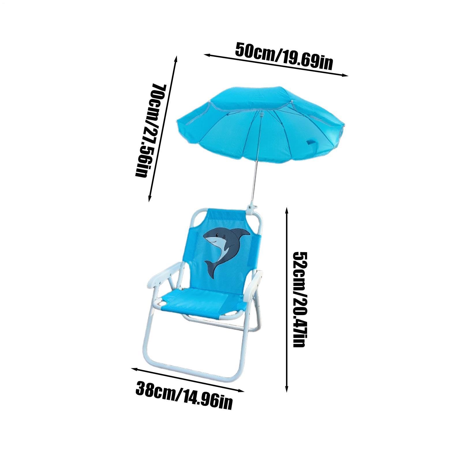 Genérico Silla de Camping Infantil con Sombrilla | Silla De con Sombrilla Incluida,Asiento Portátil para Exterior, Jardín, Piscina Y Picnic