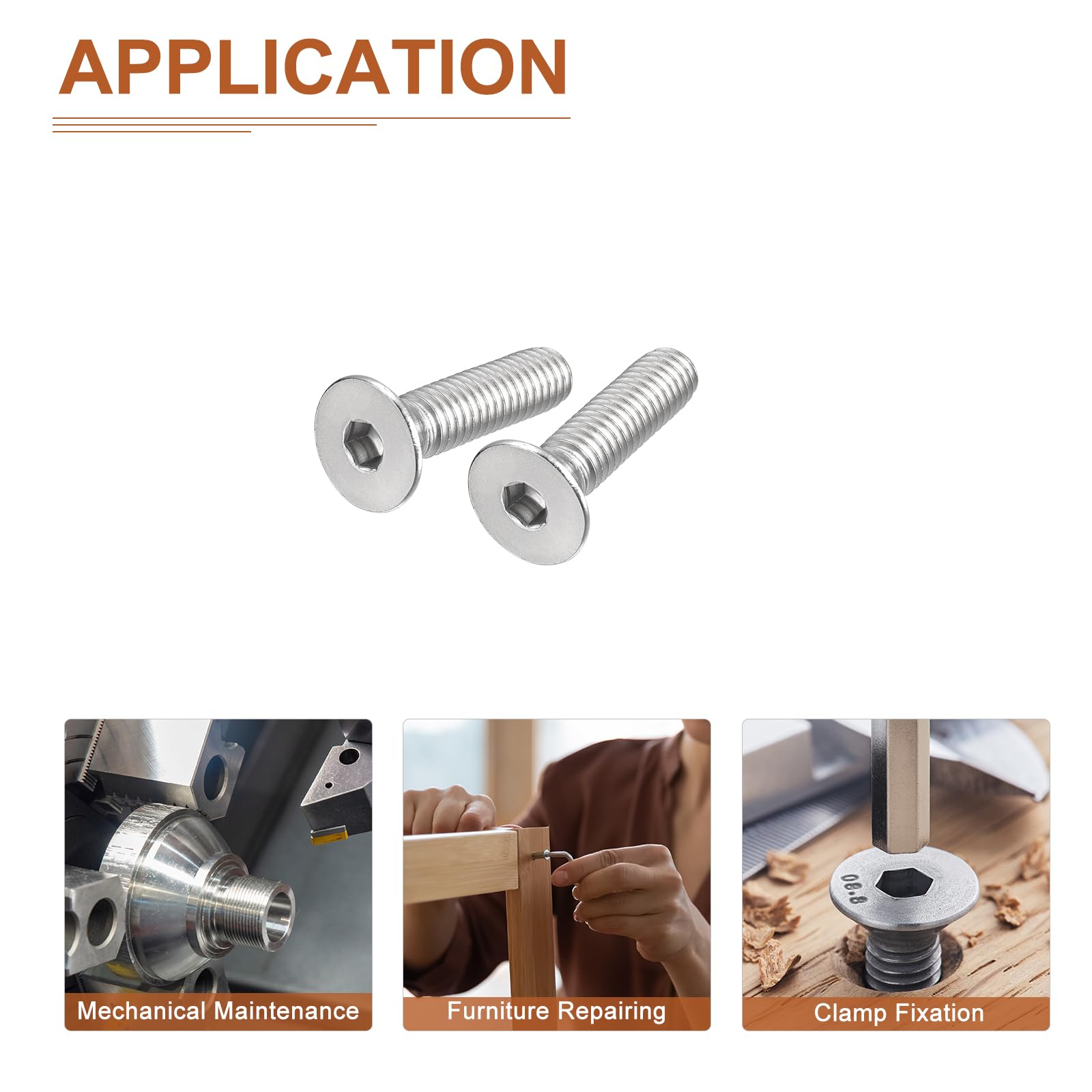 Viti A Macchina 3/8-16 Con Testa Esagonale E Rondella, Zincate - Albany County Fasteners
