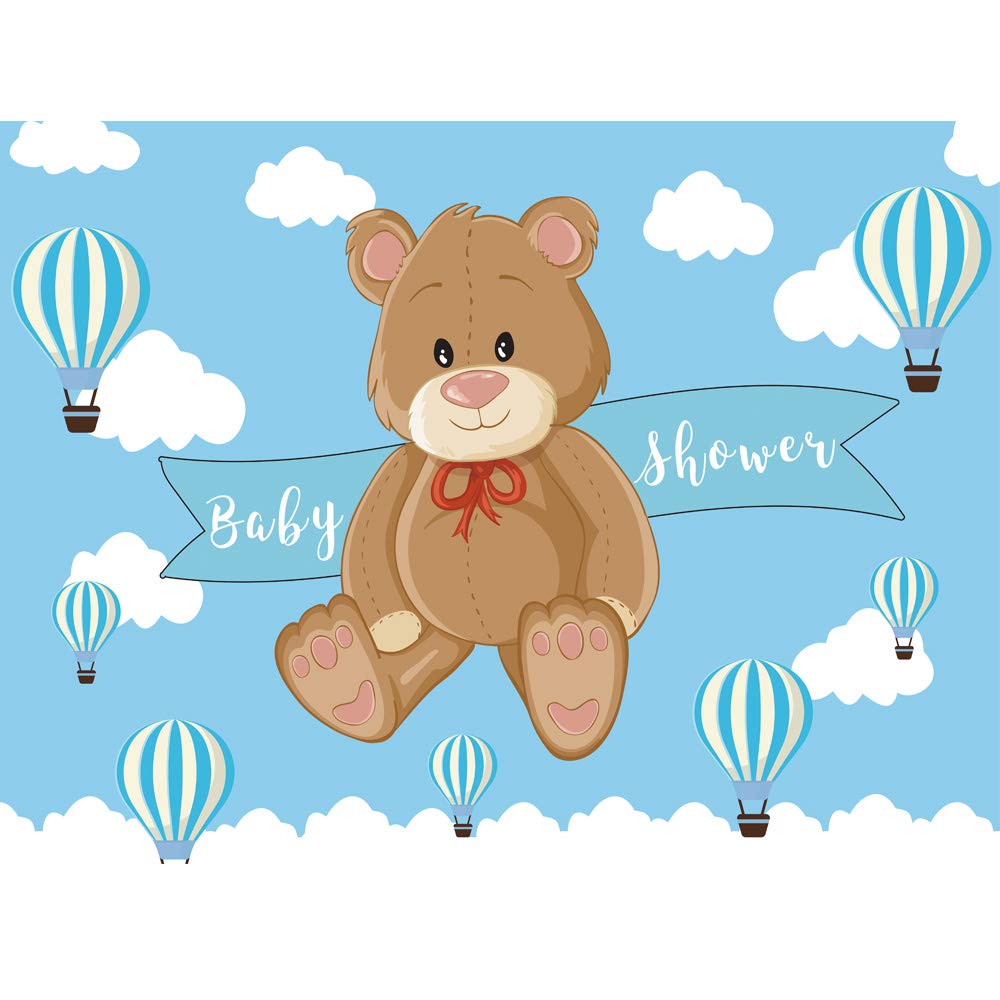 Buy Allenjoy 8X6ft Cartoon Bear Baby Shower Backdrop Infant Newborn Baby It's a Boy Prince