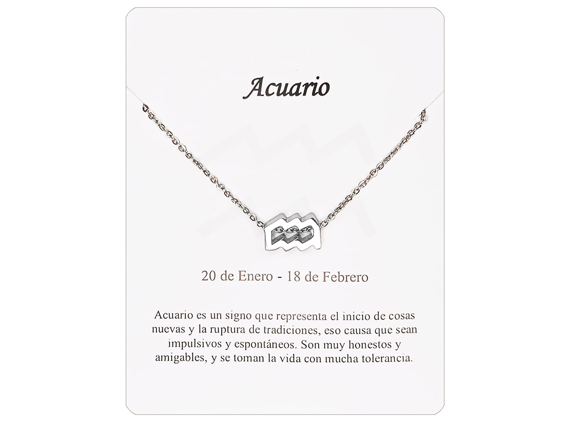 Collar Signo Zodiaco Acero Inoxidable hermosa Tarjeta Significado Signo Zodiacal Colgante Horóscopo Para mujer Regalo Cumpleaños — view 8