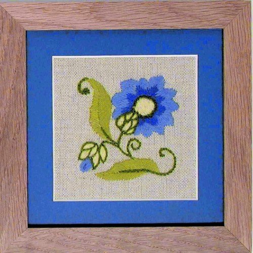 Coleshill Collection Cornflower Starter Crewel Embroidery Kit