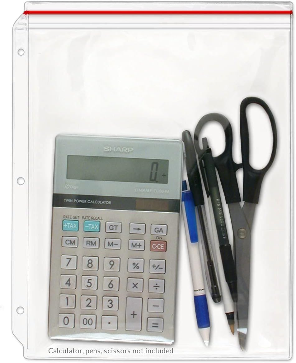 STORE SMART - Supply Zipper Case for 3-Ring Binders - 50-Pack - Vinyl Plastic - VH309-50
