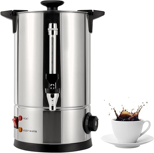 BINELUCOLU Urnas de café, 55 tazas 8L2.11 galones de acero inoxidable comercial percolador cafetera urna de agua caliente dispensador de bebidas