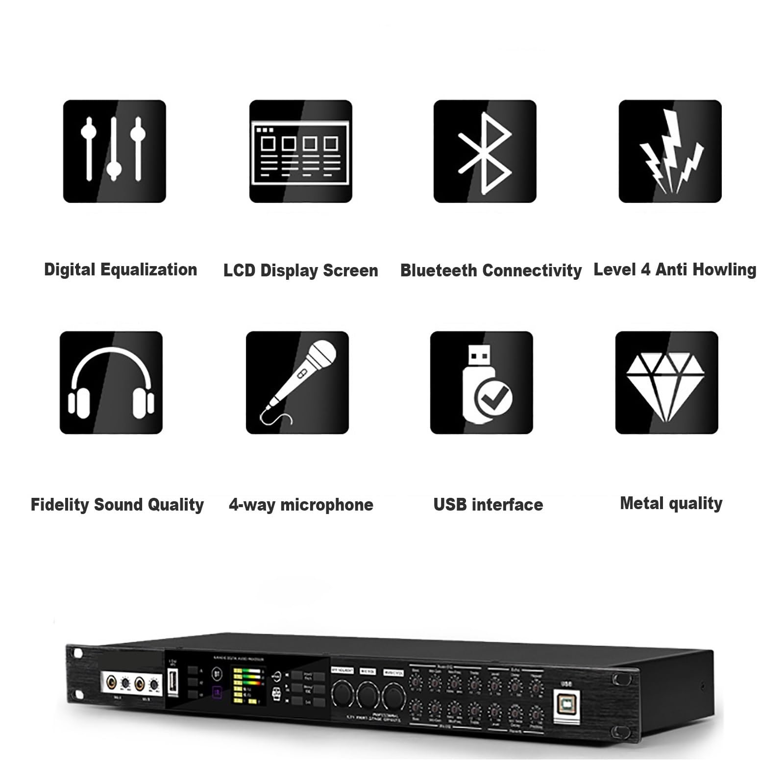 Procesador De Audio Preefector KTV, De Sonido, Procesador De Efectos Digitales For Cantar En Karaoke Y Bodas