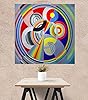 Artley Prints - Rhythm No. 1 by Robert Delaunay Canvas Wall Art Prints | Home Decor Contemporary Moden Pictures for Livingroom, Bedroom, Lounge, Office 60 x 60cm (24 x 24 inches) #2