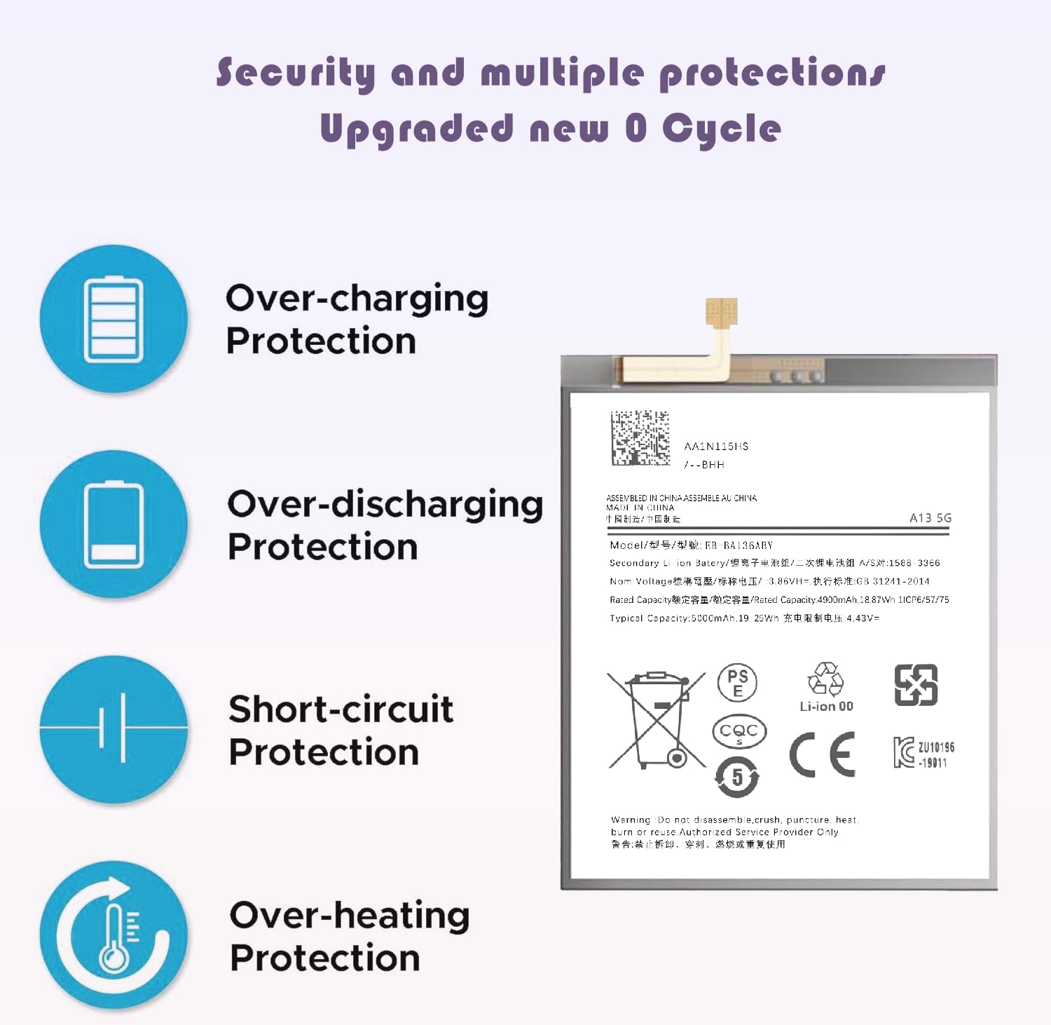 Svenirven Galaxy A13 Battery,2025 New Upgraded Battery for Samsung Galaxy A13 5G SM-A136U SM-A136U1 SM-A136W with Full Remove Repair Tool Kit