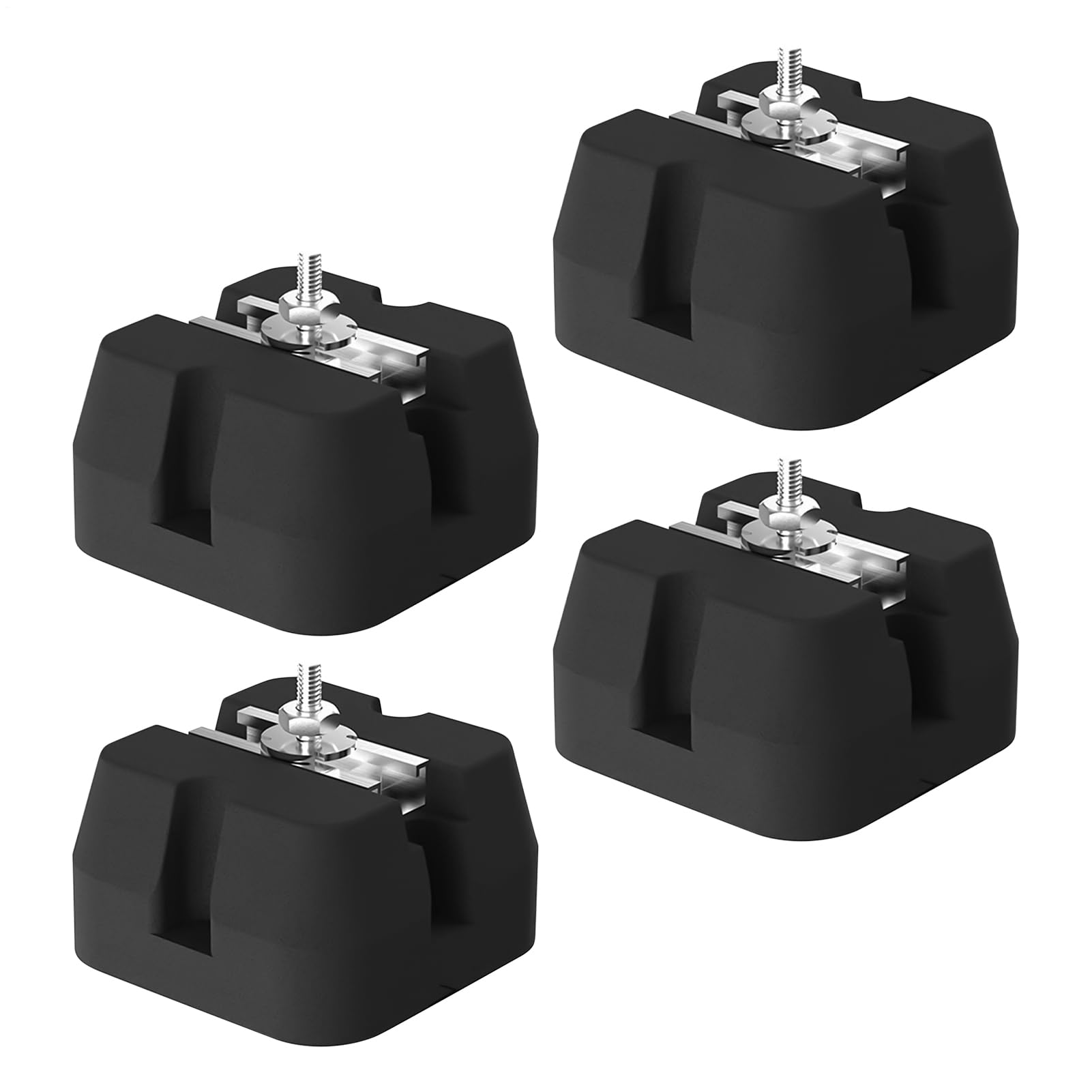 Almohadillas De Goma Para Aire Acondicionado Split Base De Soporte Para | Alfombrilla Antivibraciones Soporte en Suelo para Instalación Exterior 4 Piezas