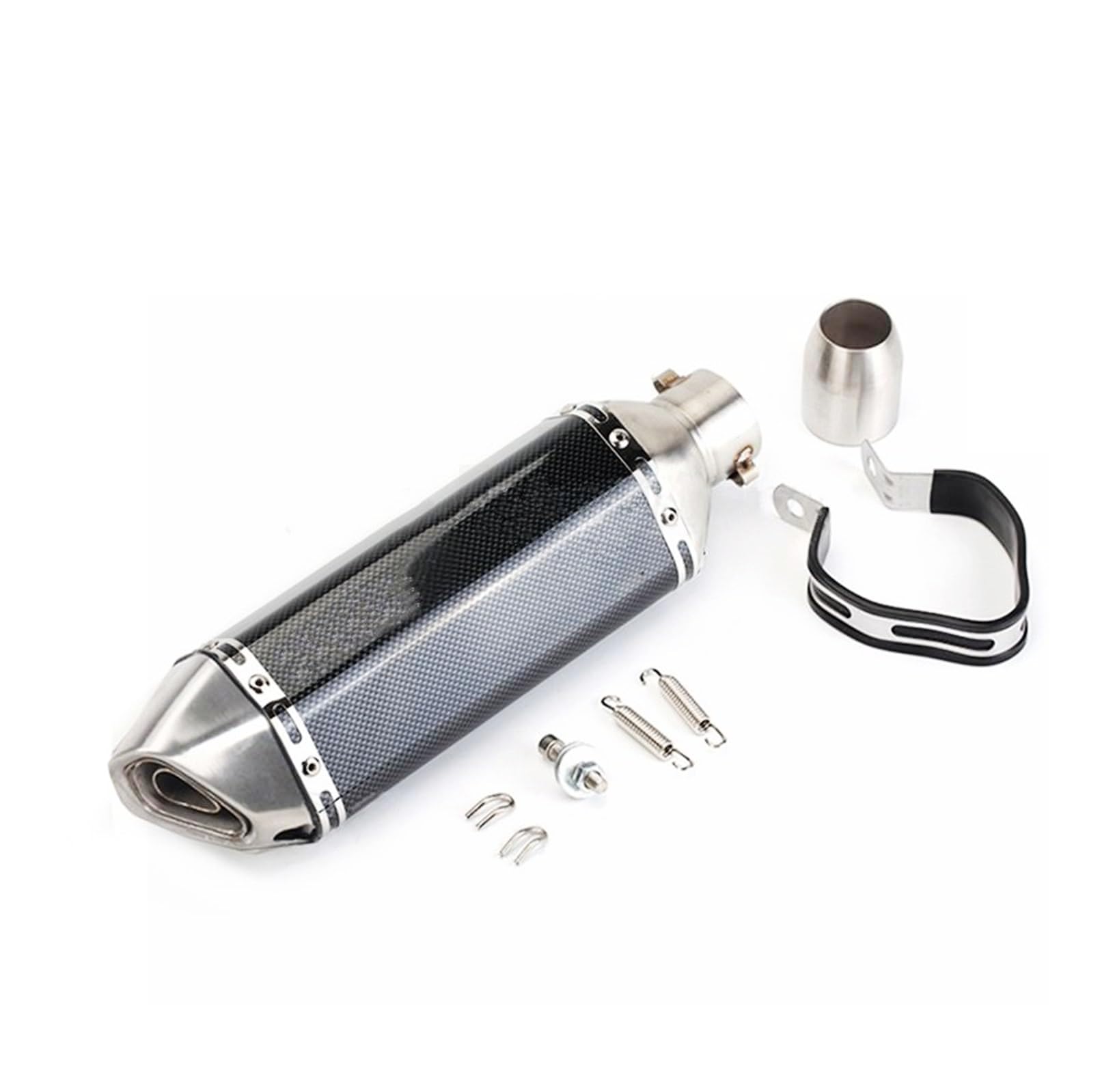 Tubo di scarico moto Tubo di Scarico Moto Doppio Foro Lato Sinistro Destro Silenziatore Per FZ1 FZ8 FZ6N R1 R3 R25