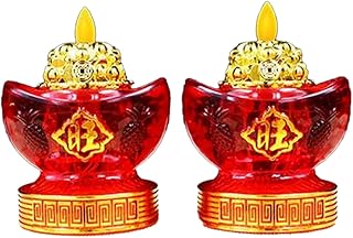 PAYNAN 1pairs 13cm Household LED Electric Candle Light Buddhism Lamp Taoist Buddhist Altar