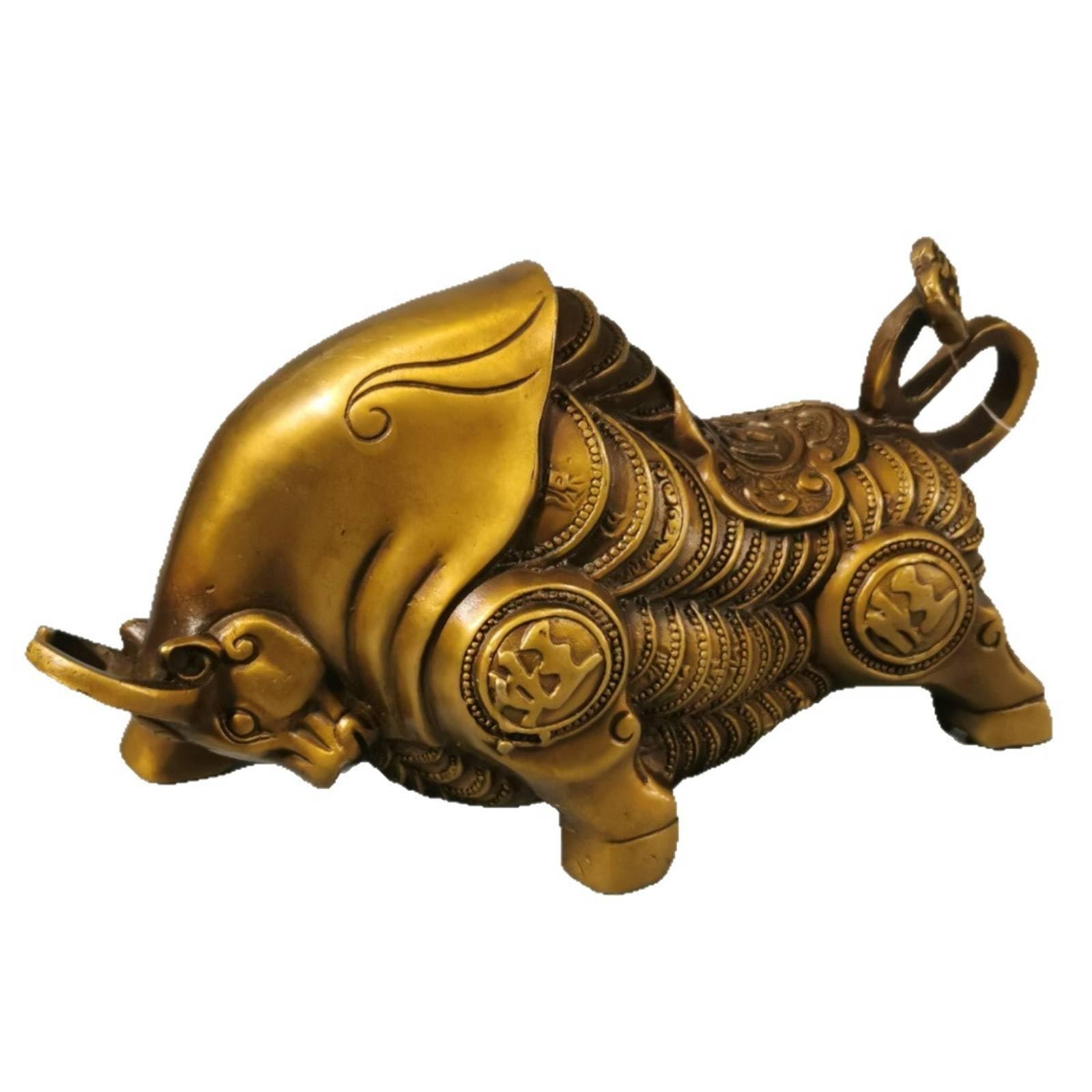 Statuette en cuivre zodiaque chinois miniature horoscope décoration maison bureau
