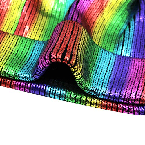 Women Girls Metallic Winter Hat Soft Warm Knitted Beanie Pom Pom Skull Cap (Colorful) #TOP3