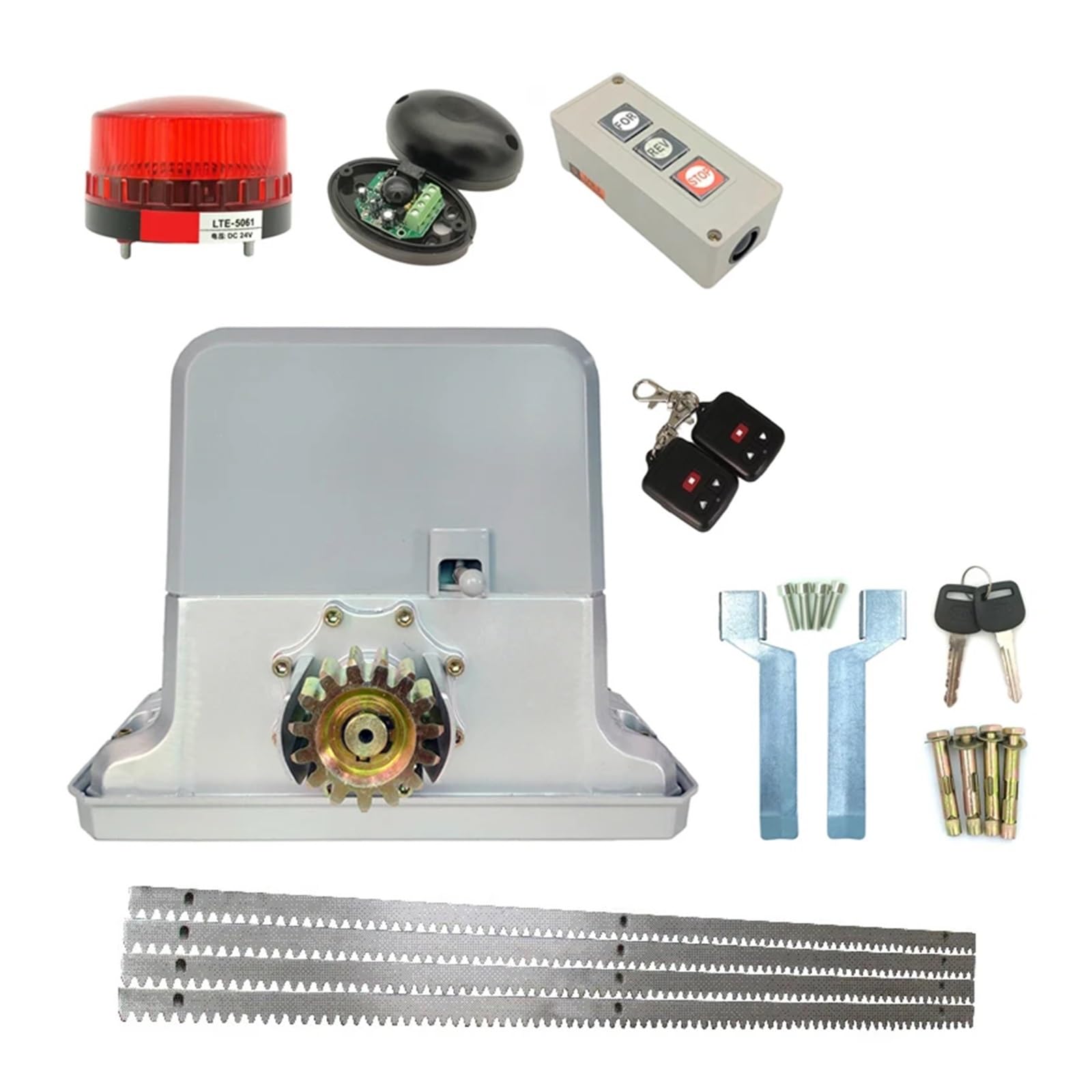 1800KGS Automatic Sliding Gate Operator of AC220V/110V Motor As Door Closer Gate Motor Engine(Sensor,Button,lamp, Optional) Pack(Kit7)