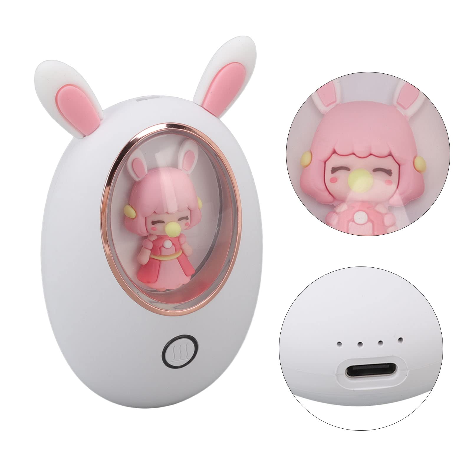 Qcwwy Chauffe-Mains 3000mAh Capsule Spatiale Power Bank, Double Face, pour