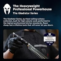 Vista 6 de Dalstrong Juego de 2 piezas – Cuchillo de rebanar de 12 pulgadas + cuchillo de deshuesar de 6 pulgadas – Gladiator Series ELITE – Acero alemán