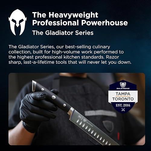 Miniatura 6 de Dalstrong Juego de 2 piezas  Cuchillo para rebanar de 12 pulgadas + cuchillo de pelar de 4 pulgadas  Gladiator Series ELITE  Acero alemán de alto