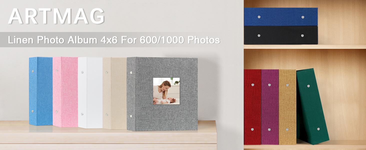 Amazon.com: Artmag Photo Album 4x6 1000 Large Capacity Linen Album 