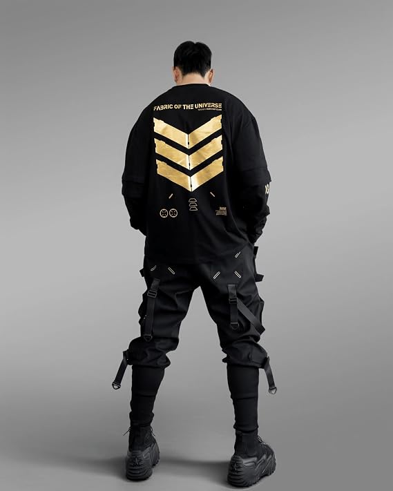Fabric of the Universe Cyberpunk Techwear 10oz Heavyweight Premium Cotton Long Sleeve T-Shirt
