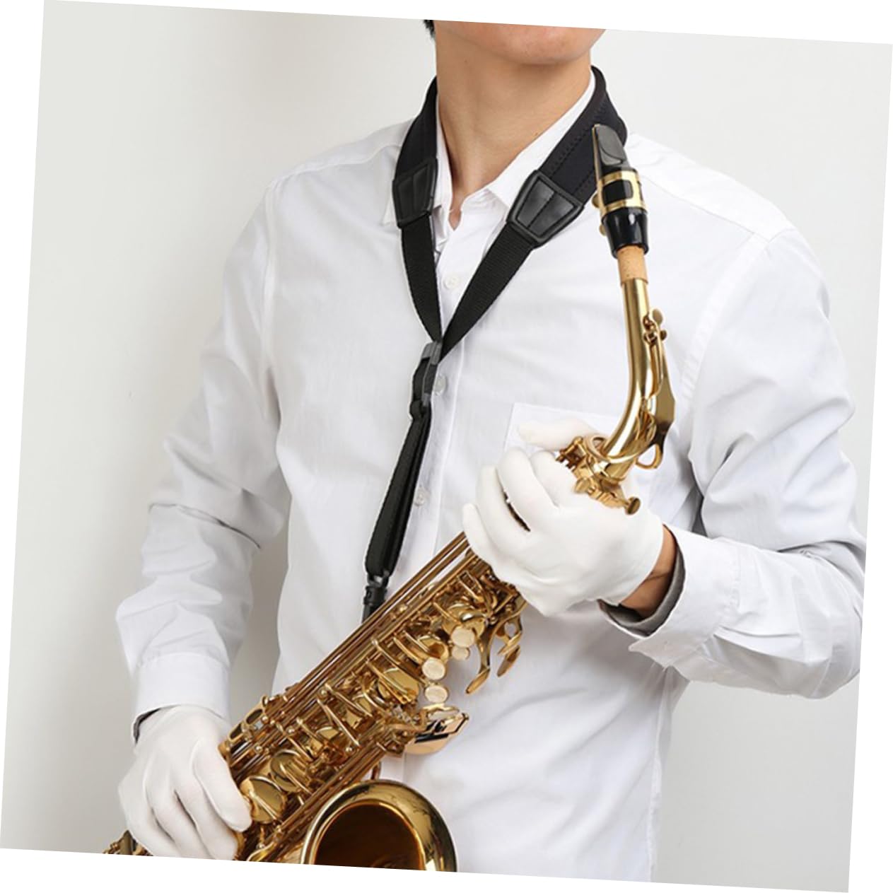 ifundom 3pezzi Tracolla Per Sassofono Regolabile Con Imbottitura Morbida Accessorio Per Strumenti Musicali Compatibile Con Sassofoni Tenore Soprano e Clarinetti