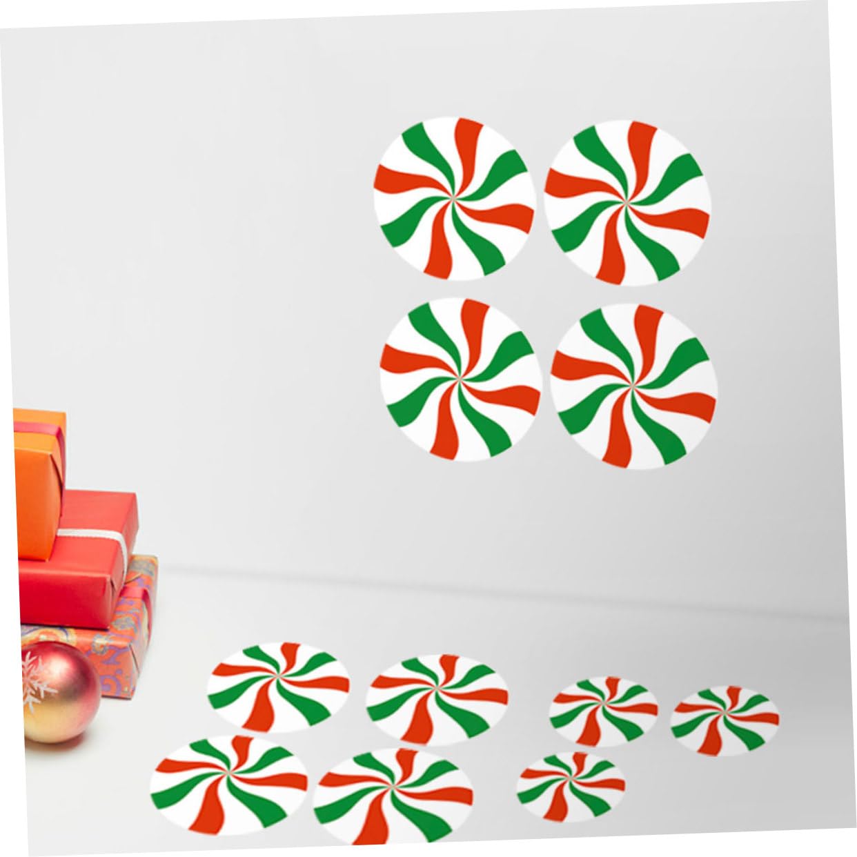 Cabilock 5 Set Adesivi Per Caramelle Natalizie Palline Di Zucchero Granella Adesivi Natalizi Rivela Decalcomanie Dorate Autunnali Decorazioni Natalizie Ciondolo Gonfiabili 12 pezzi * 5