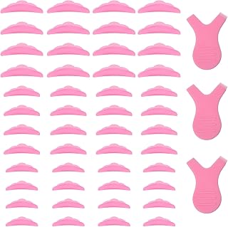 Lusofie 48 Pieces Lash Lift Pads Silicone Lash Lift Shields (S, M, L), Reusable Lash Lift Rods with 3 Pieces Lash Lift Comb for Eyelashes Makeup Beauty Tool