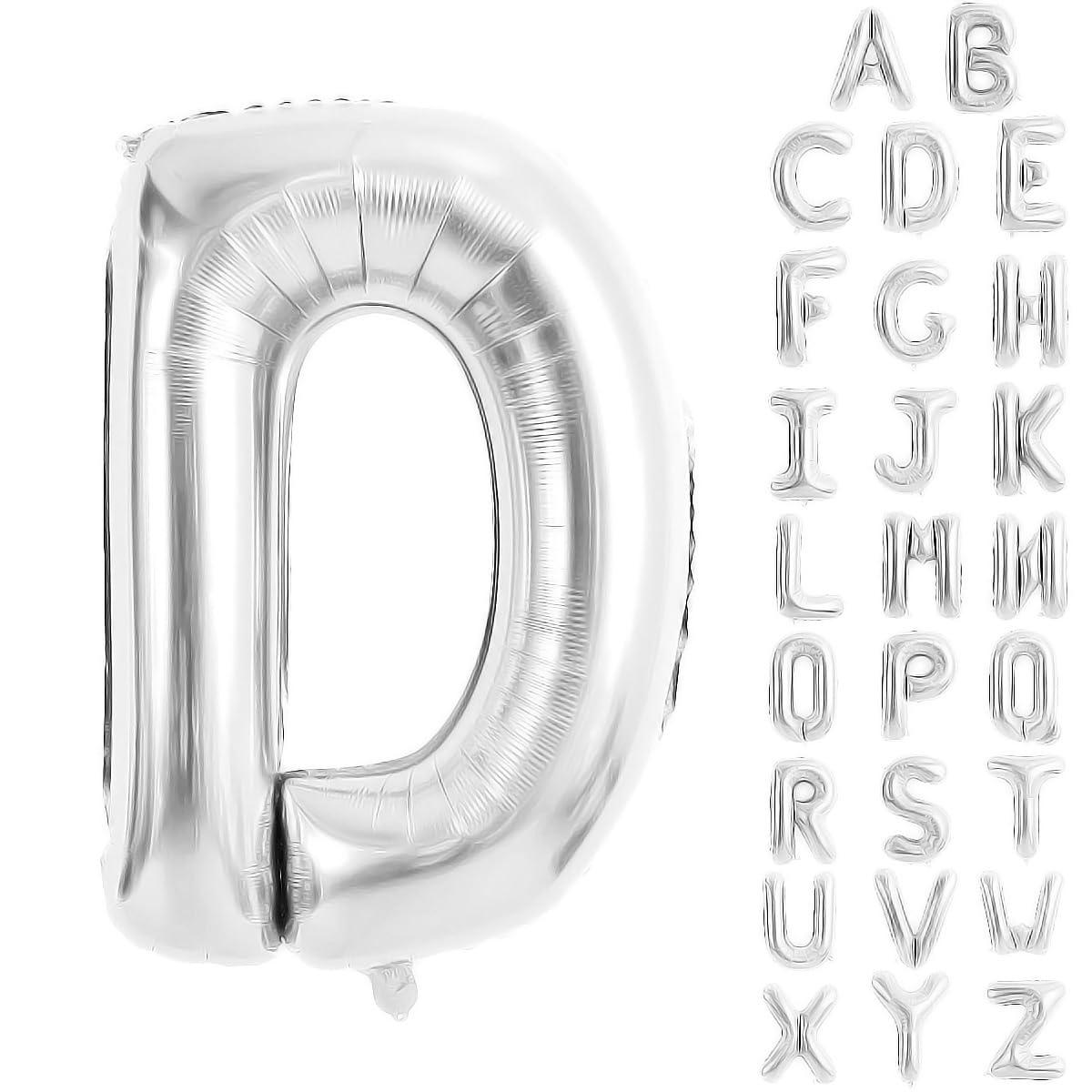 Silver Letter Balloons 40 Inch Large Alphabet Balloon Letter D