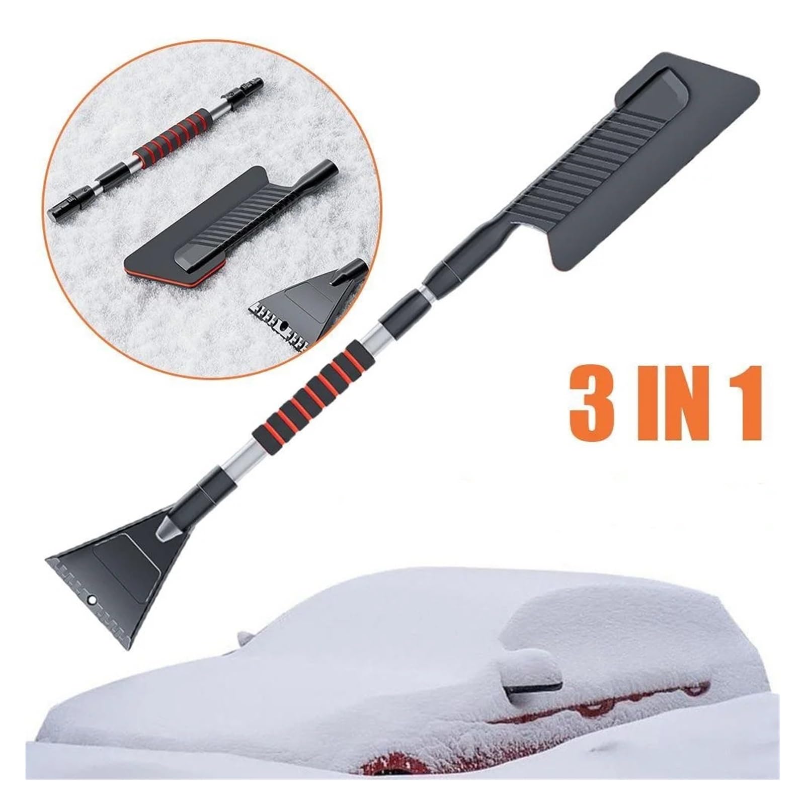 Abnehmbarer 3-in-1-Schneeeisreiniger