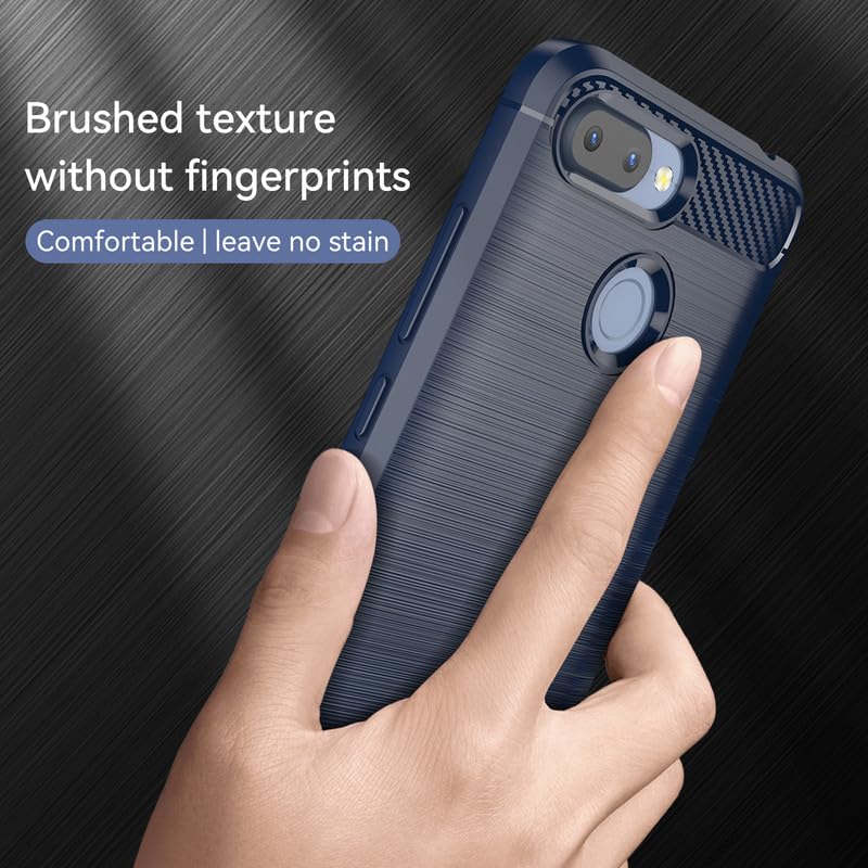 Image of Hybrid Carbon Fiber Back Case for Redmi 6 / Redmi 6A (Blue)