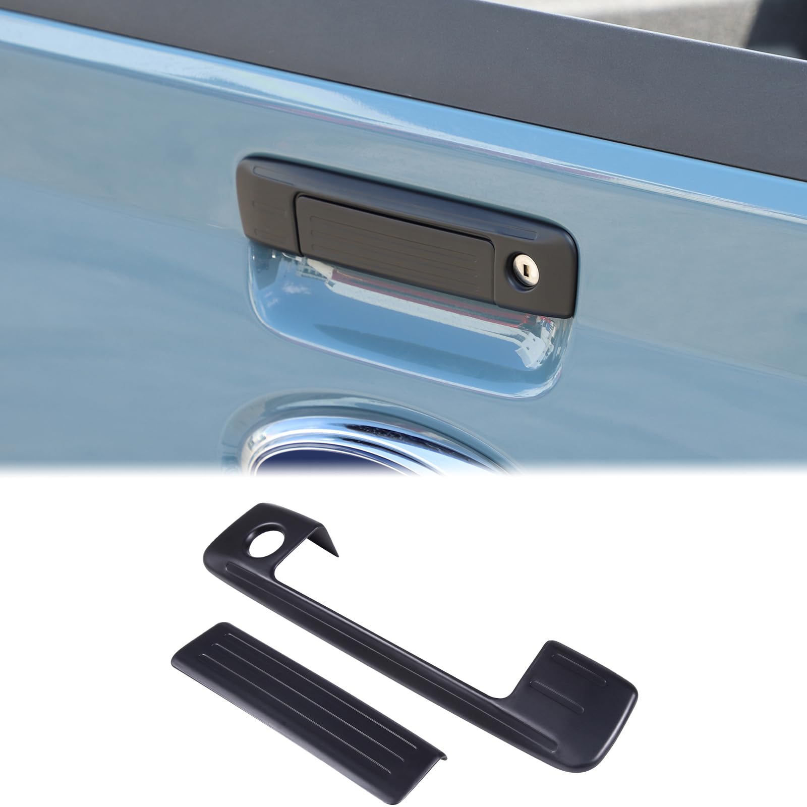 Aunginsy Tailgate Handle Trim Cover Compatible with Ford Maverick 2022 2023 2024 2025, ABS Car Rear Trunk Door Grab Handle Liftgate Panel Scratch