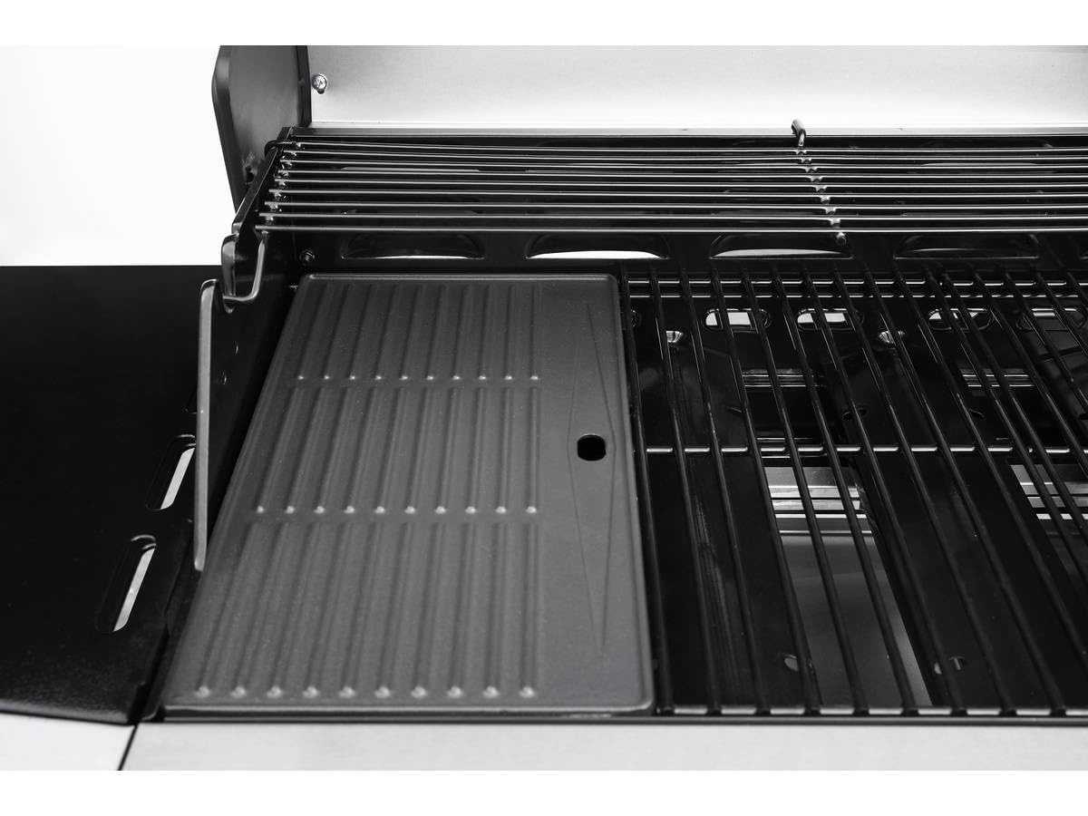 Barbecue Gaz Bingo 4" - 4 brûleurs Dont 1 latéral - 14kW + Housse Protection - Argenté
